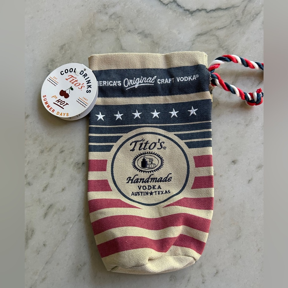 Tito's Handmade Vodka Canvas Draw-String Pouch